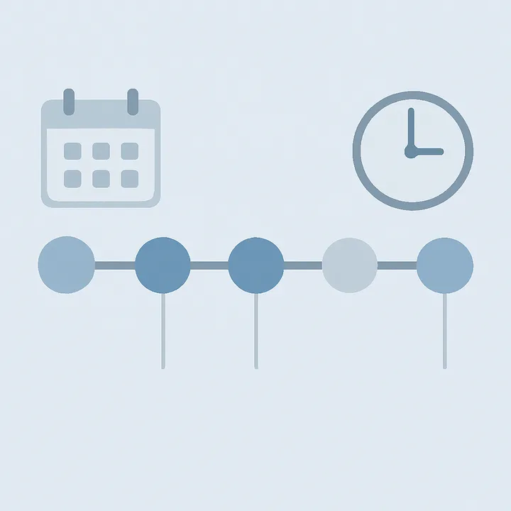 A timeline of a commercial cleaning contract from walkthrough to renewal